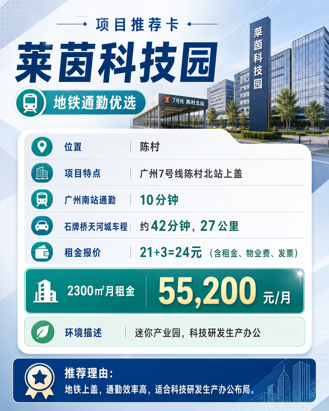 莱茵科技园项目推荐卡案例